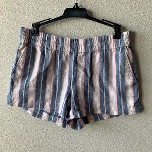 J Crew striped linen/cotton shorts 🤩